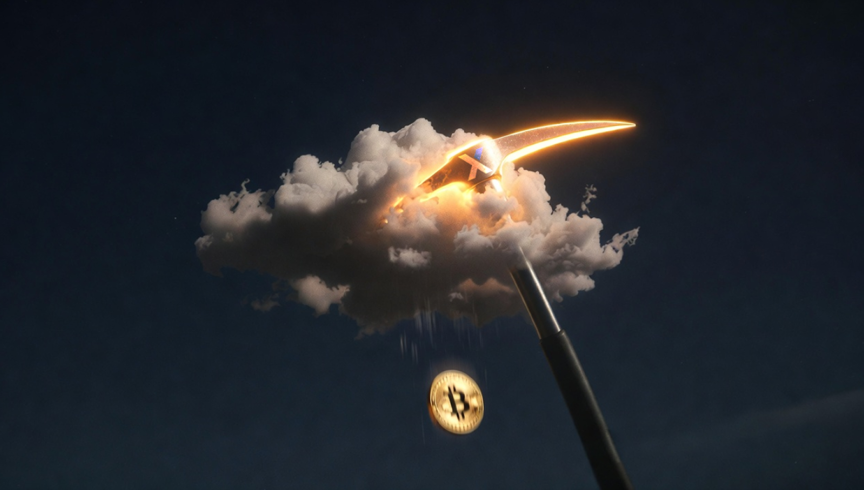 cloud mining benefits infographic showing flexibility automation low cost and global access